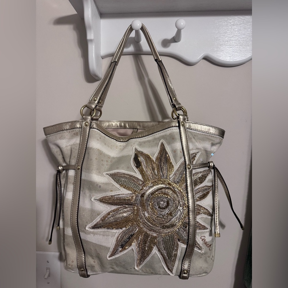 COACH Audrey Limited Edition Sun Starfish Cinched Tote Bag